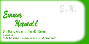 emma mandl business card